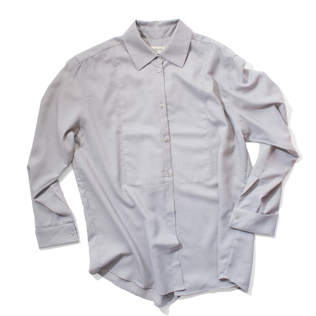 Kallmeyer Chloé Bib Button Down in Light Silver