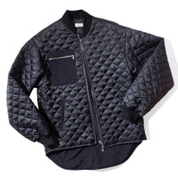 Nomia Oversize Quilted Bomber in Black