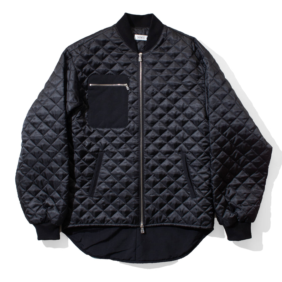 Nomia Oversize Quilted Bomber in Black