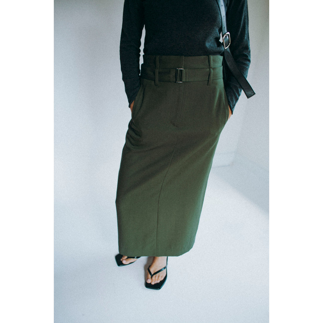 Sayaka Davis I-Line Skirt in Sap Green