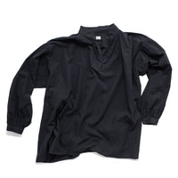 Chimala Panama Jacquard Smock Shirt in Black