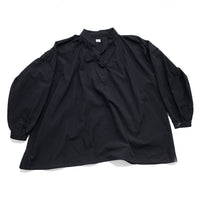 Chimala Panama Jacquard Smock Shirt in Black