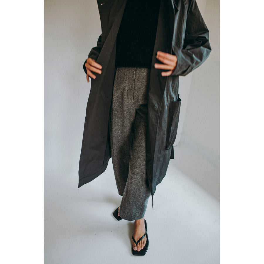 Sayaka Davis Wool Cacao Trousers in Gray