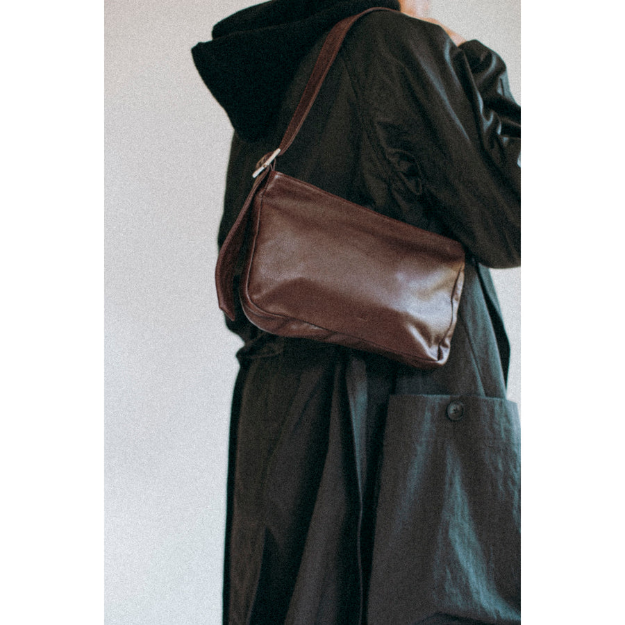 Grei Peaked Lapel Trench Coat in Charcoal