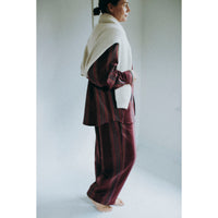 Baserange Claude Pants in Maroon Stripe
