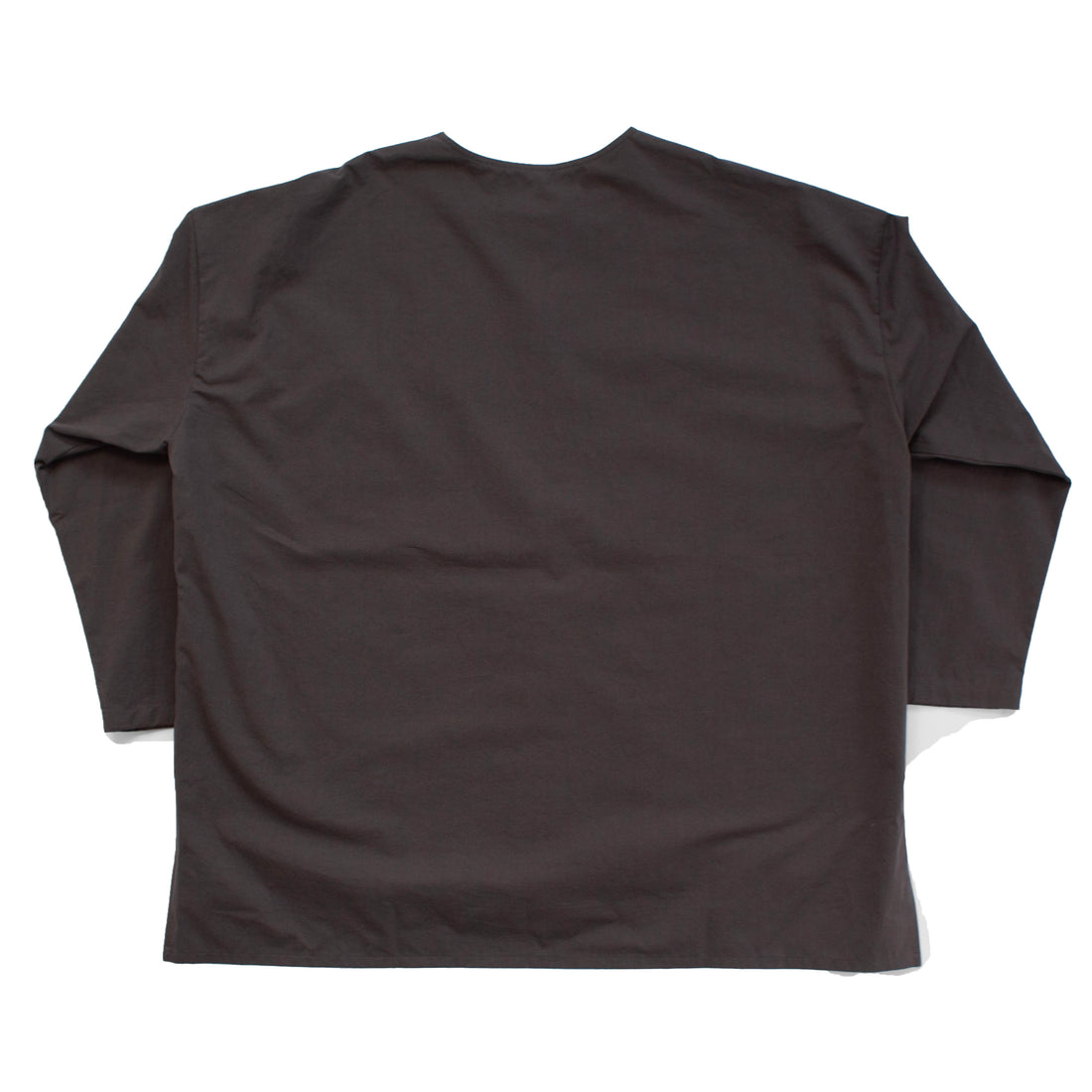 Evam Eva Cotton No Collar Shirt in Winter Leaf