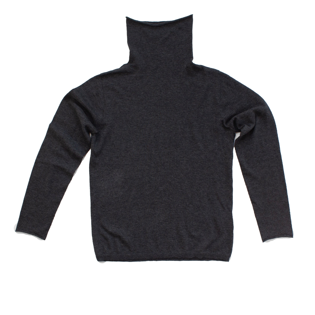 Evam Eva Cotton Cashmere Turtleneck in Charcoal