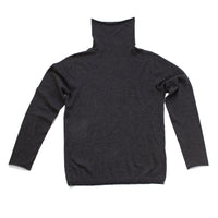 Evam Eva Cotton Cashmere Turtleneck in Charcoal