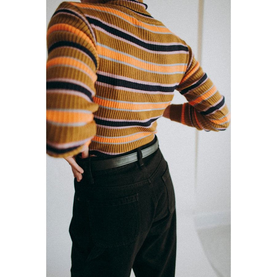 Henrik Vibskov Line Turtleneck in Tapenade Stripes
