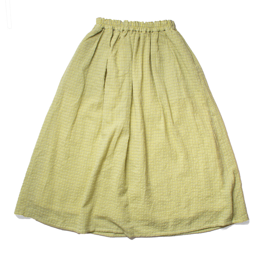 Ichi Antiquités Gingham Skirt in Yellow x Gray