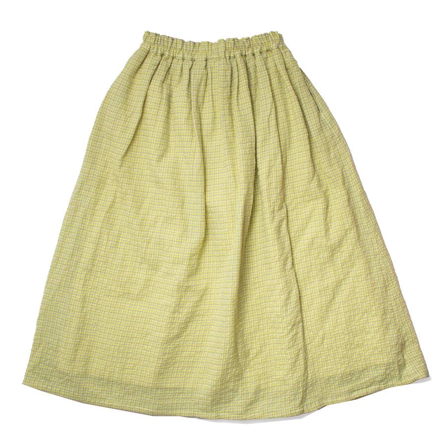 Ichi Antiquités Gingham Skirt in Yellow x Gray