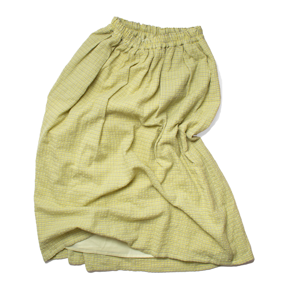 Ichi Antiquités Gingham Skirt in Yellow x Gray