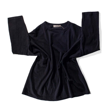 Ichi Antiquités High Crew Cotton Pullover in Black