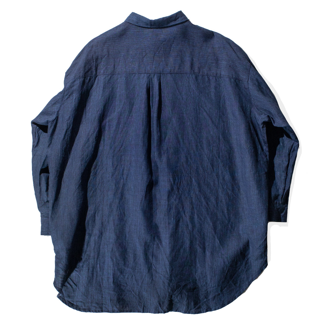 Ichi Antiquités Linen Shirt in Indigo Houndstooth