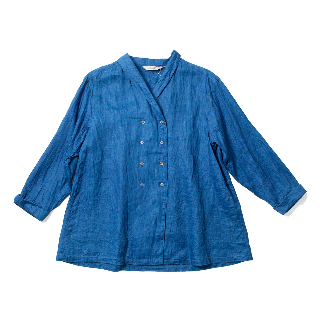 Ichi Antiquités Indigo Linen Shirt in Light Indigo