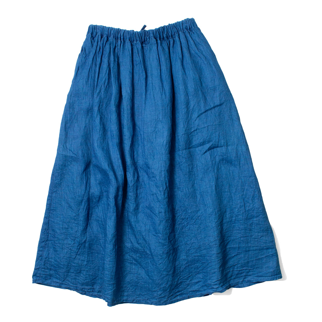 Ichi Antiquités Indigo Linen Skirt in Light Indigo