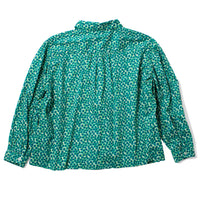 Ichi Antiquités Liberty Print Cotton Shirt in Green Flower