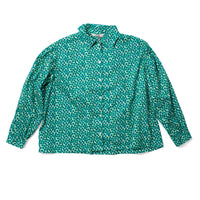 Ichi Antiquités Liberty Print Cotton Shirt in Green Flower
