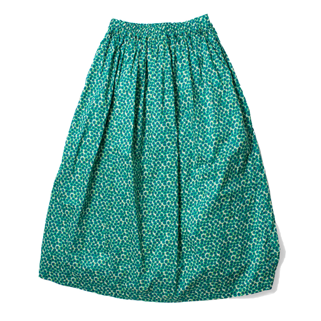 Ichi Antiquités Liberty Print Cotton Skirt in Green Flower