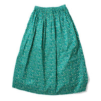 Ichi Antiquités Liberty Print Cotton Skirt in Green Flower