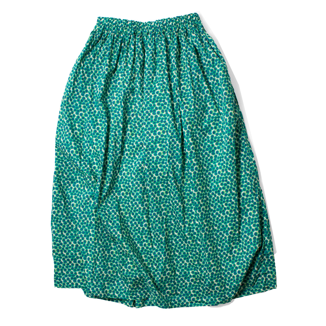 Ichi Antiquités Liberty Print Cotton Skirt in Green Flower