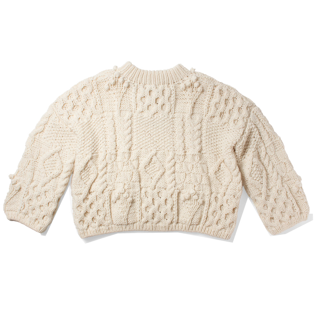 Ichi Antiquités Pelu Handknit Pullover in White