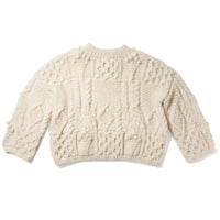 Ichi Antiquités Pelu Handknit Pullover in White