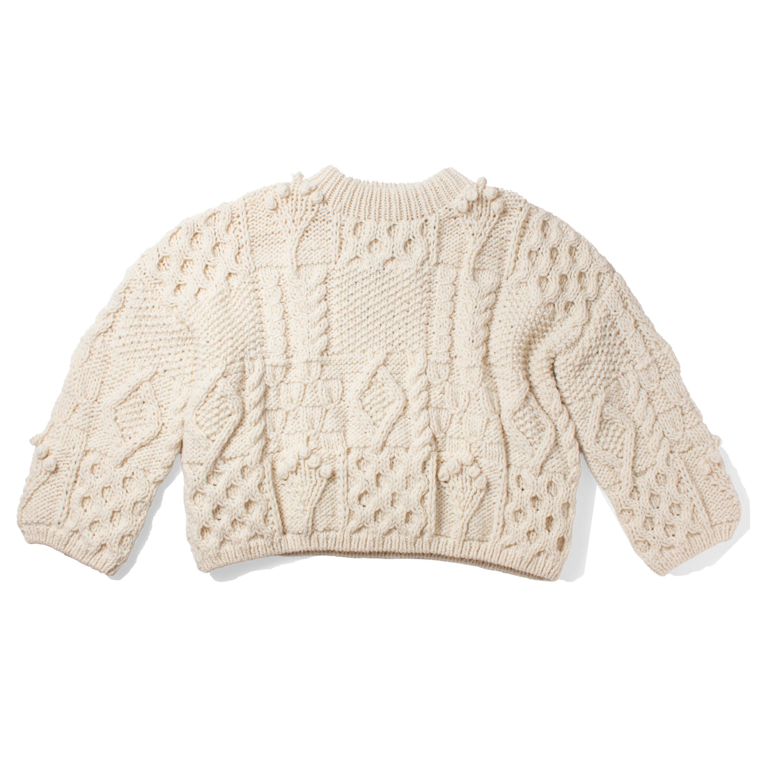 Ichi Antiquités Pelu Handknit Pullover in White