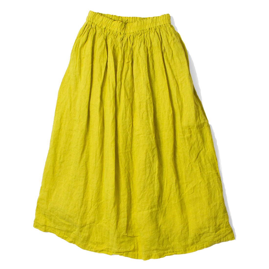 Ichi Antiquités French Linen Skirt in Yellow