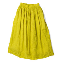 Ichi Antiquités French Linen Skirt in Yellow