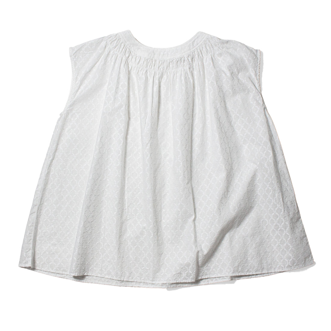 Ichi Antiquités Jacquard Sleeveless Blouse in Trellis