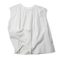 Ichi Antiquités Jacquard Sleeveless Blouse in Trellis