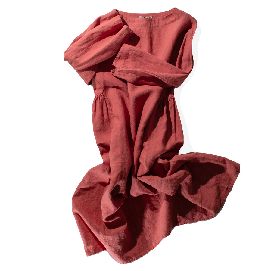 Ichi Antiquités Kortrijk Linen Dress in Pink
