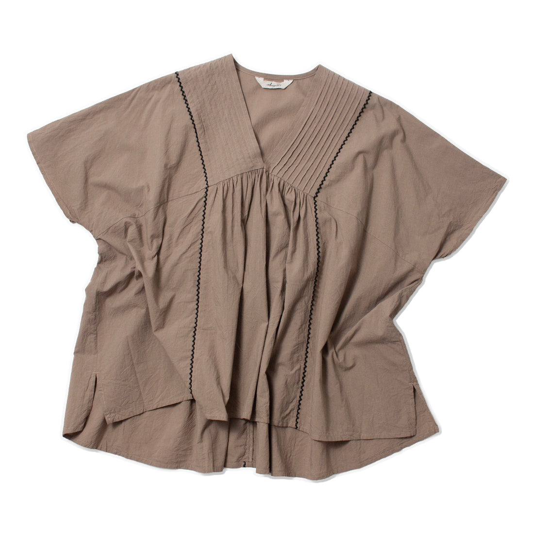 Ichi Antiquités Lawn Blouse in Mocha