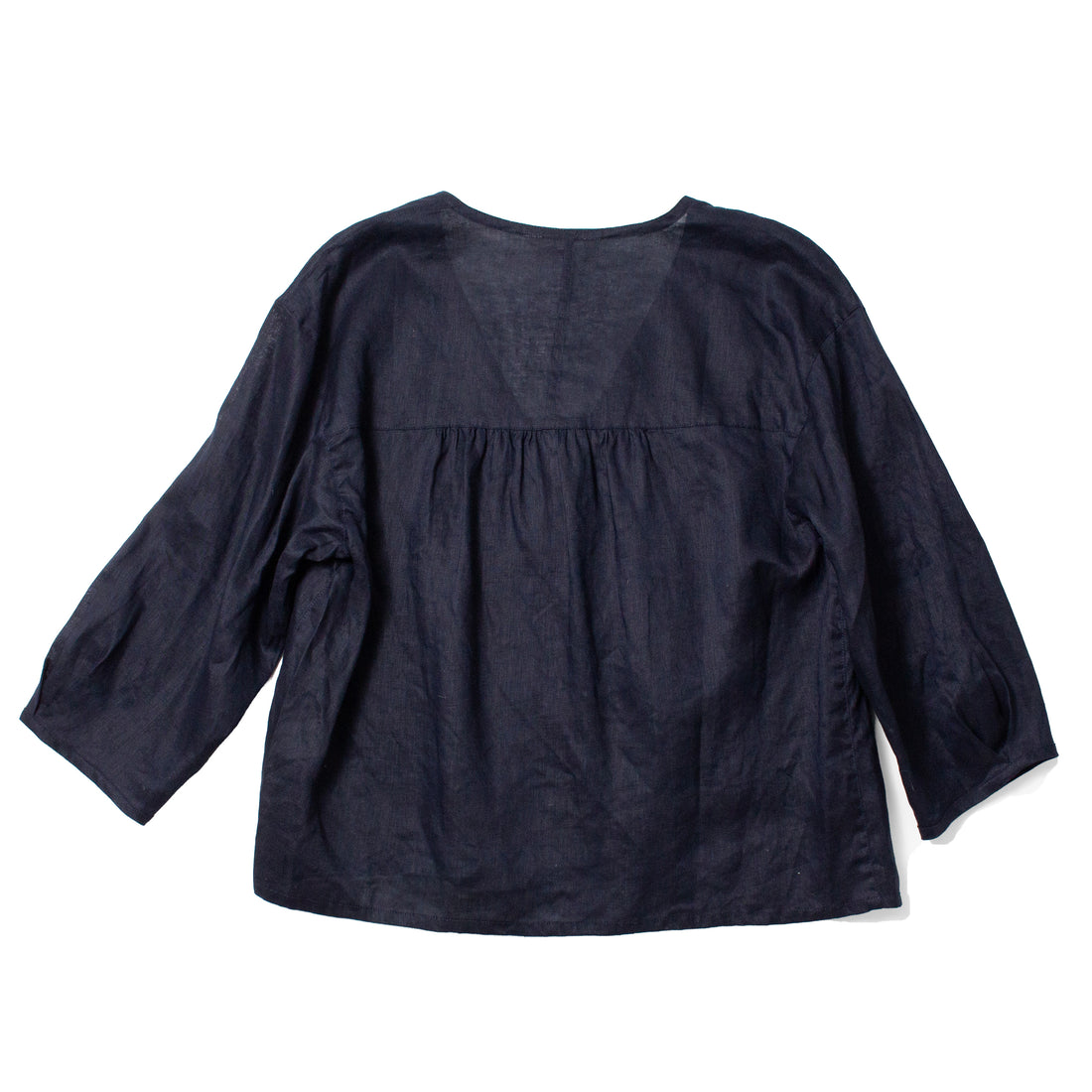Ichi Antiquités Linen Canvas Shirt in Navy
