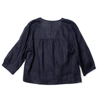 Ichi Antiquités Linen Canvas Shirt in Navy