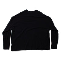 Ichi Antiquities Loose Pullover in Black Knit Cotton