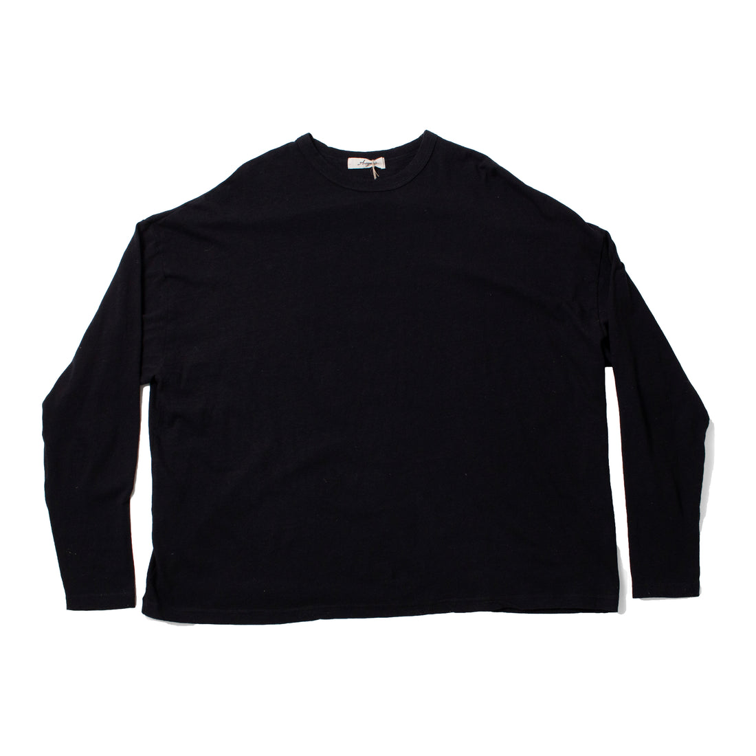 Ichi Antiquities Loose Pullover in Black Knit Cotton