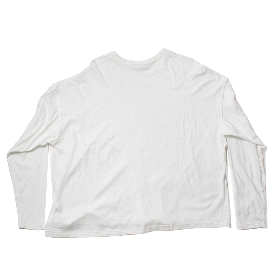 Ichi Antiquities Loose Pullover in White Knit Cotton