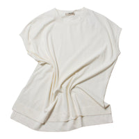 Ichi Antiquités Sleeveless Cotton Pullover in White