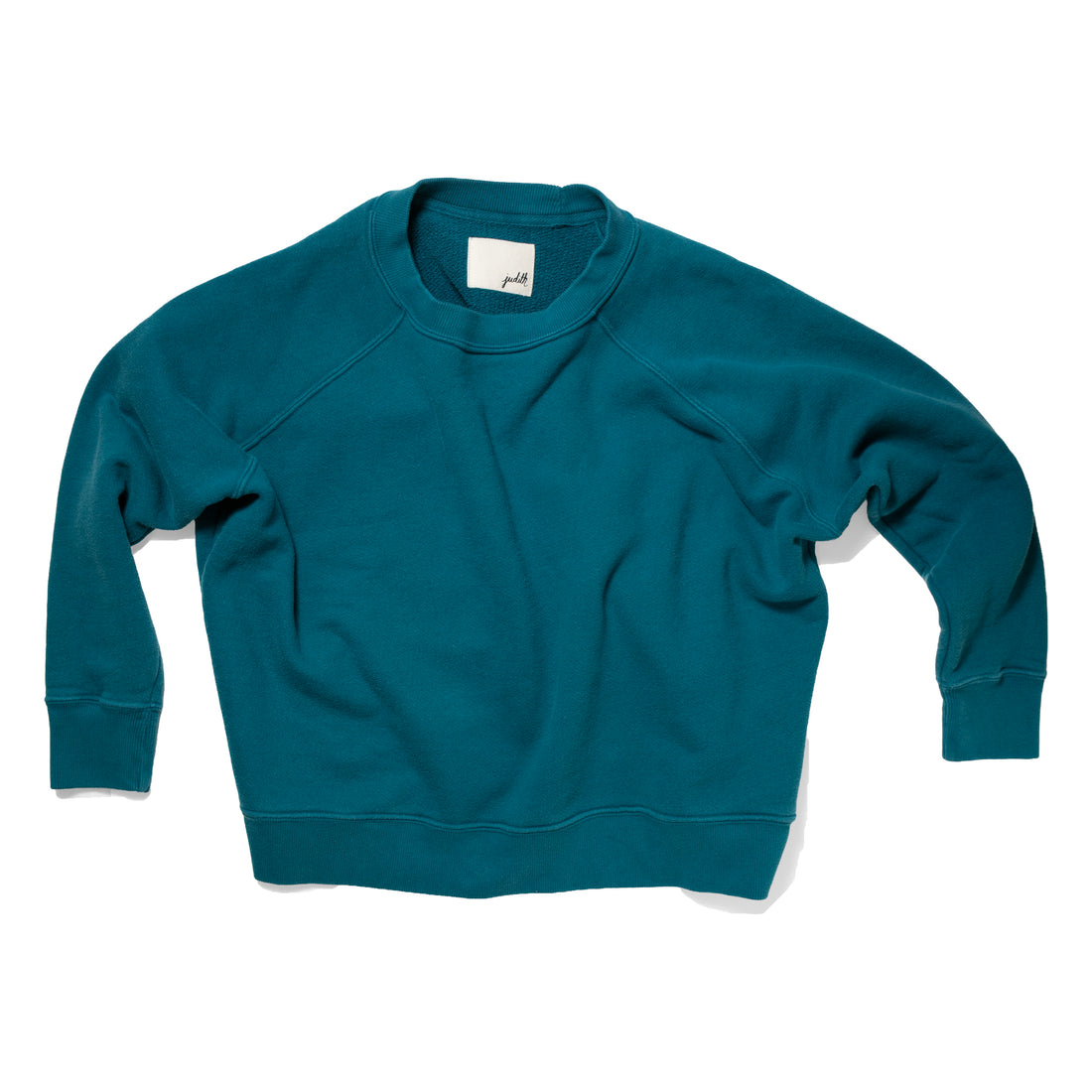JUDITH Boxy Raglan Crew in Vintage Juniper