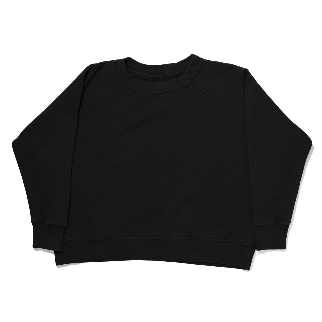 JUDITH Boxy Raglan Crew in Black