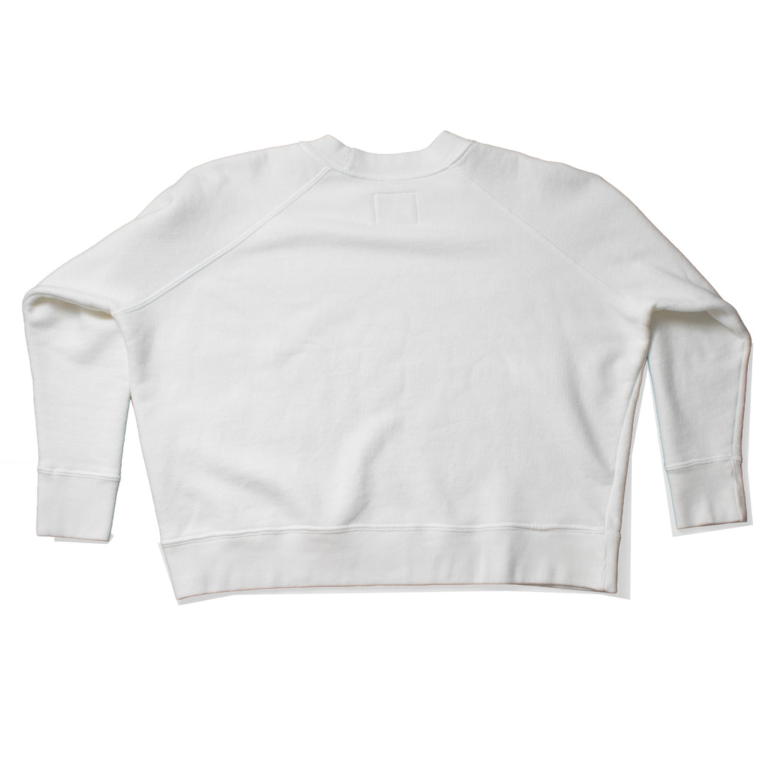 JUDITH Boxy Raglan Crew in White