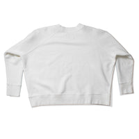 JUDITH Boxy Raglan Crew in White