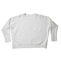 JUDITH Boxy Raglan Crew in White