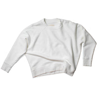 JUDITH Boxy Raglan Crew in White