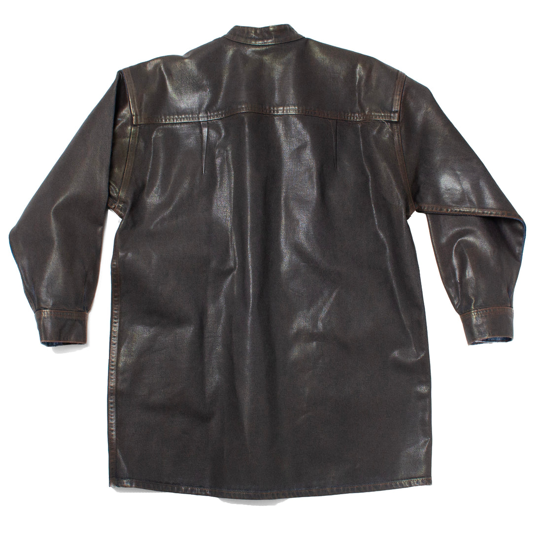 Jesse Kamm Band Collar Okuda Jacket in Brown Lacquer