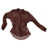 Jesse Kamm Georgia Button Down in Chocolate