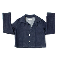 Jesse Kamm Jones Jacket in Dark Denim with Indigo Stitch