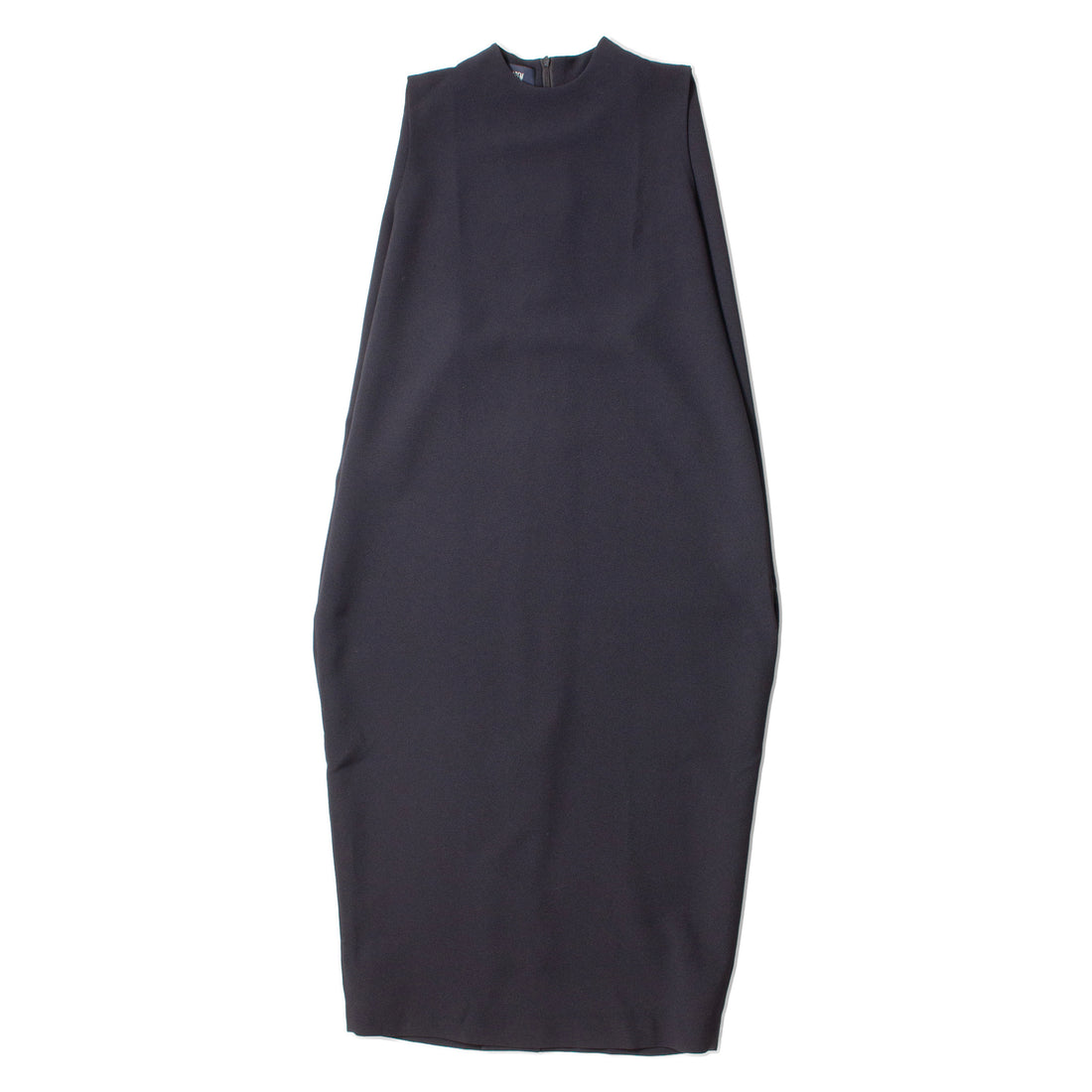 Kaarem Dill High Collar Dress in Black Blue